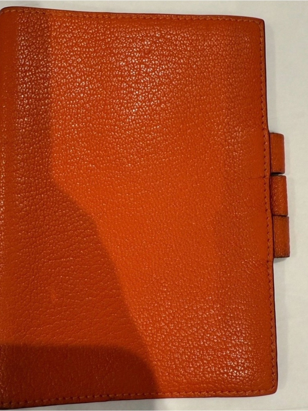 Hermes Orange Leather Passport Holder COA - Picture 3 of 8